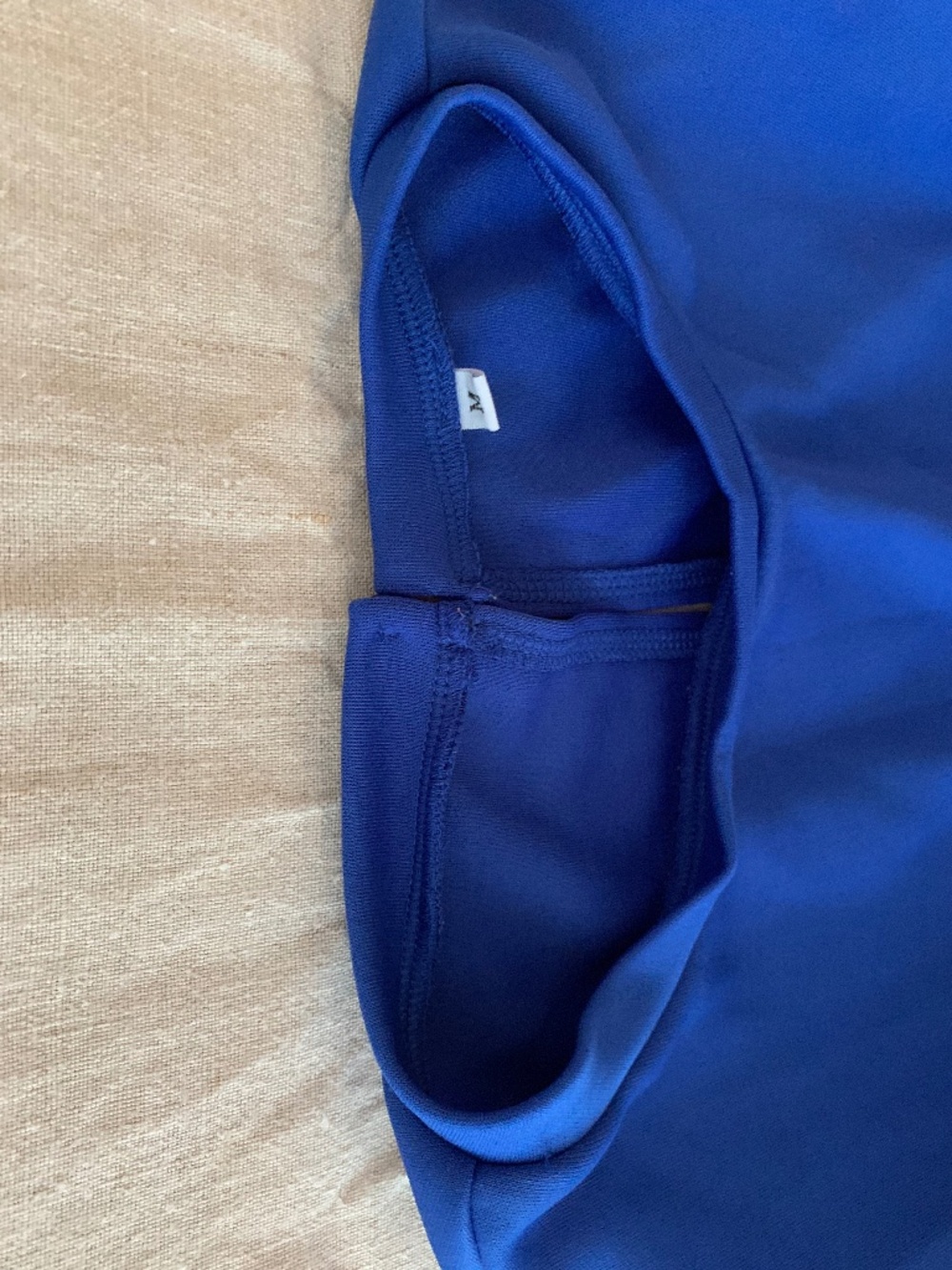 Royal Blue Utility Cargo Jumpsuit Women's M Stretch Knit Short Sleeve M - Picture 8 of 9